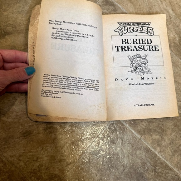 Vintage Teenage Mutant Ninja Turtles Buried Treasure by Dave Morris VTG 1990 - Picture 3 of 6